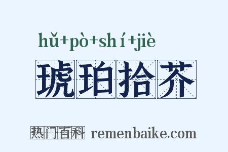 琥珀拾芥是什么意思的图片
